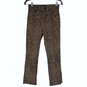 {Lucky Brand} "High Rise Slim Bridgette" Animal Cheetah Print Stretch Denim